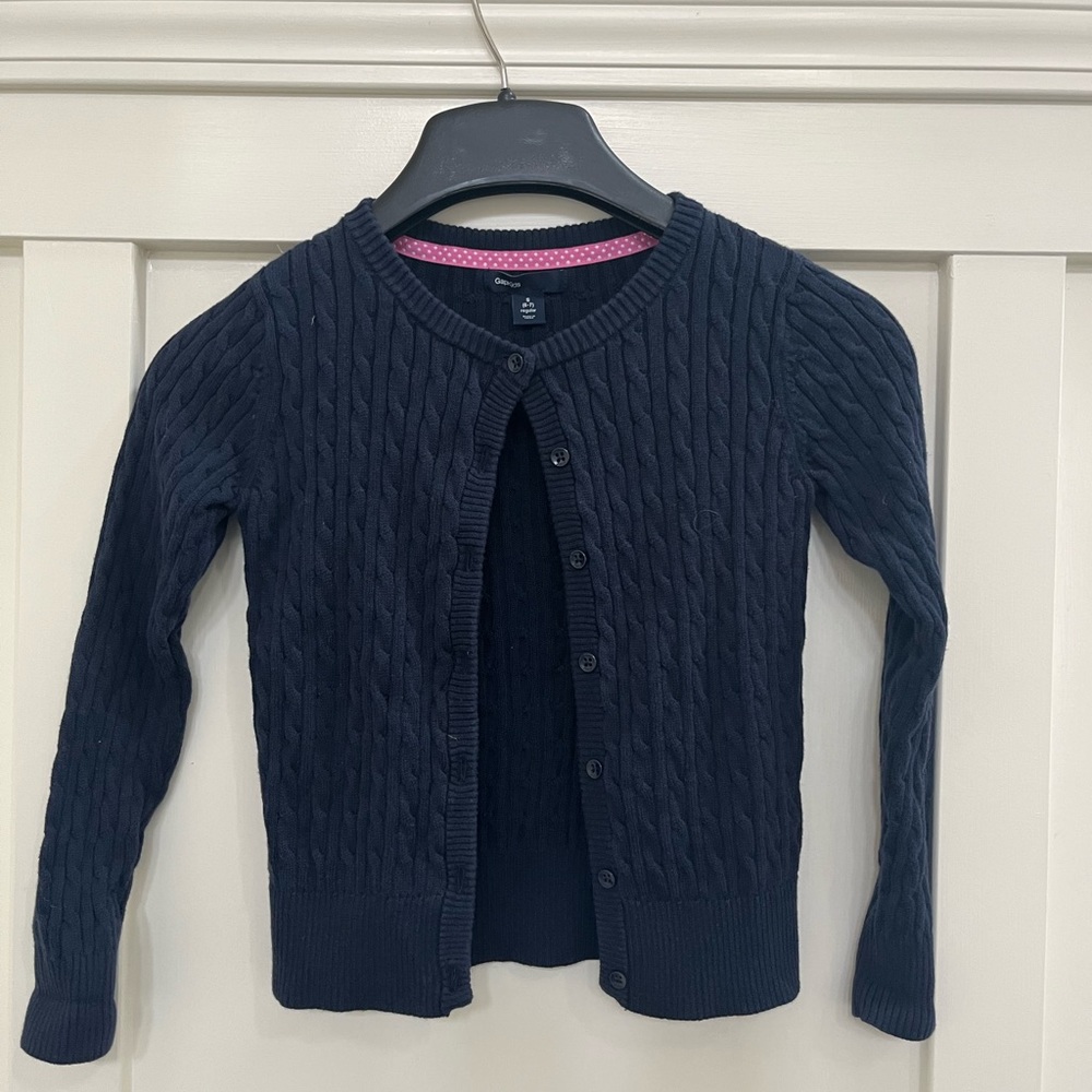 Gap Kids Girls Navy Cardigan sz 6-7 (S) uniform
